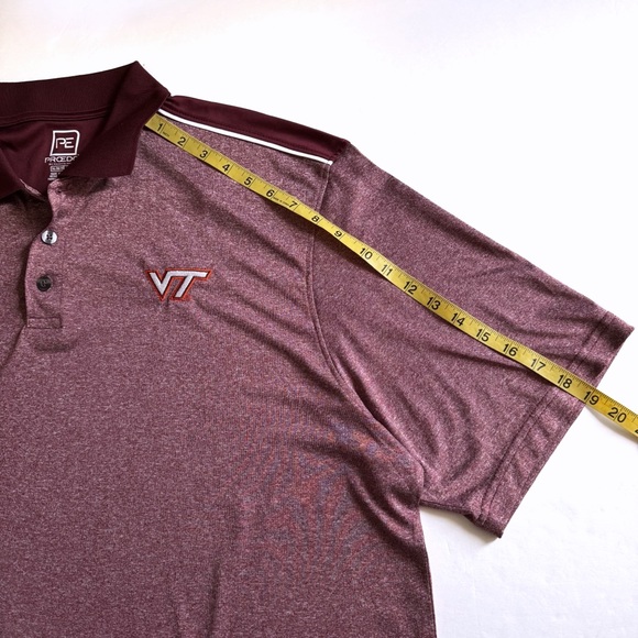 Virginia Tech Hokies Polo Shirt Mens 2XL Maroon NCAA Golf Performance VT ACC - Picture 10 of 12